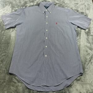 Polo Ralph Lauren Classic Fit‎ Shirt Mens Medium Blue/White Striped Button Down